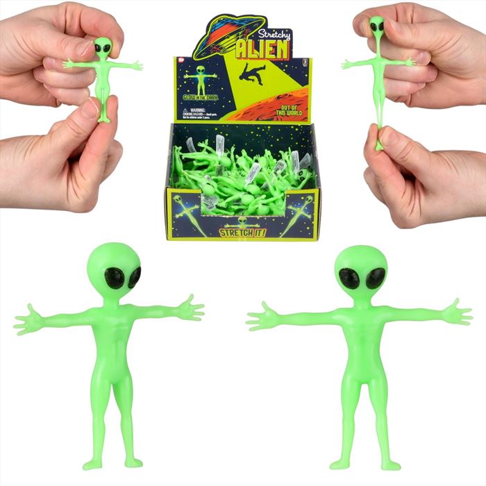 TR86399 Glow In Dark Stretchy Alien 2 1/4"